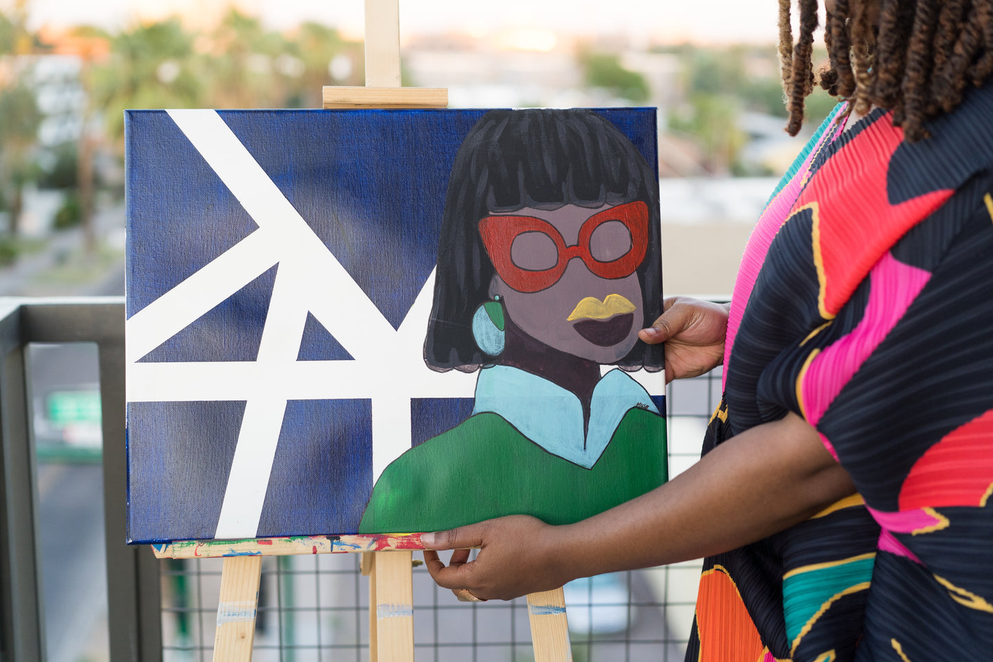 Red Glasses Painting